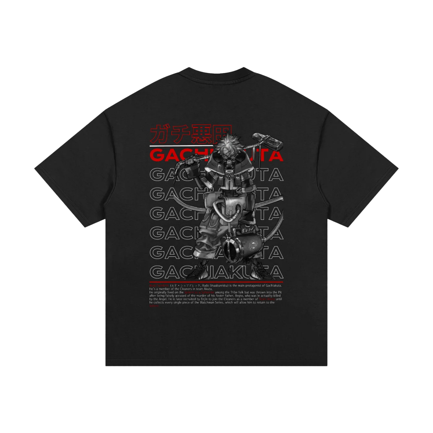 Gachiakuta Rudo Surebrec Black T-Shirt