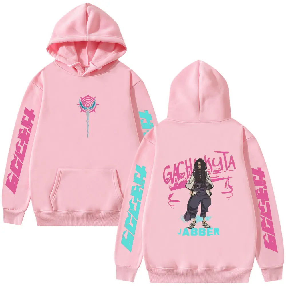 Gachiakuta Anime Jabber Wonger Pink Hoodie