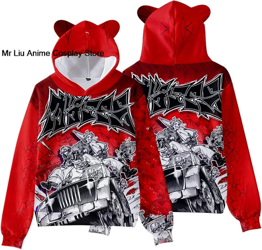 Gachiakuta Cleaners Ride Hoodie – Bear Ear (Red)
