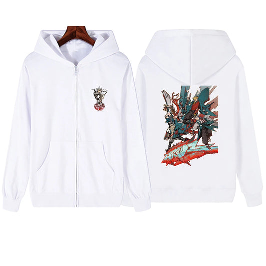 Gachiakuta Chaos Graffiti Warrior White Zip Hoodie