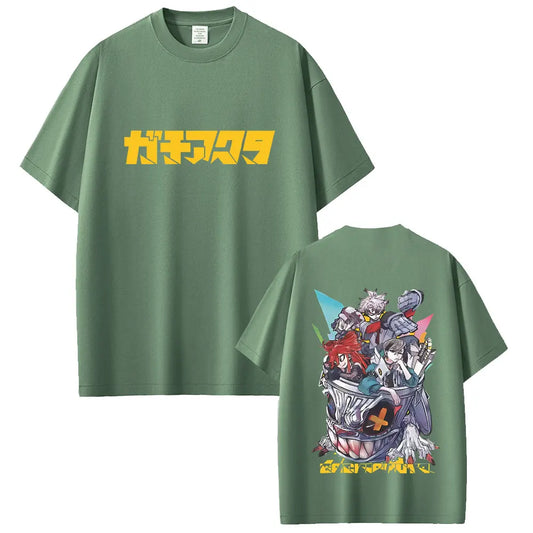 Gachiakuta Team Akuta Army Green Graphic T-Shirt
