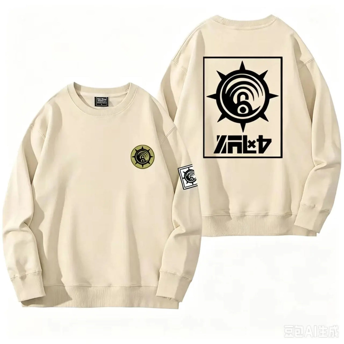 Gachiakuta Cleaners Logo Beige Sweatshirt