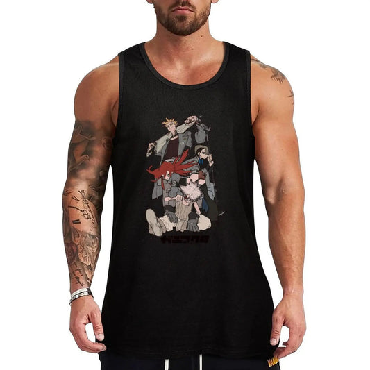 Black Anime Gachiakuta Tank Top The Cleaners Team