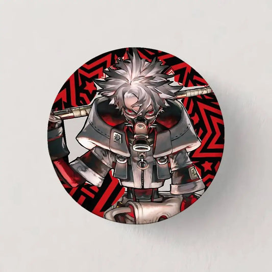 Gachiakuta Rudo Button Pin – Gas Mask