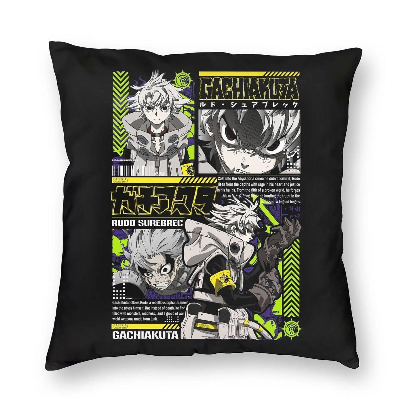 Gachiakuta Rudo Surebrec Abyss Limited Edition Black Cushion