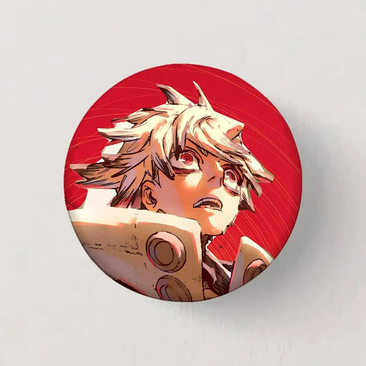 Gachiakuta Rudo Button Pin – Red Energy