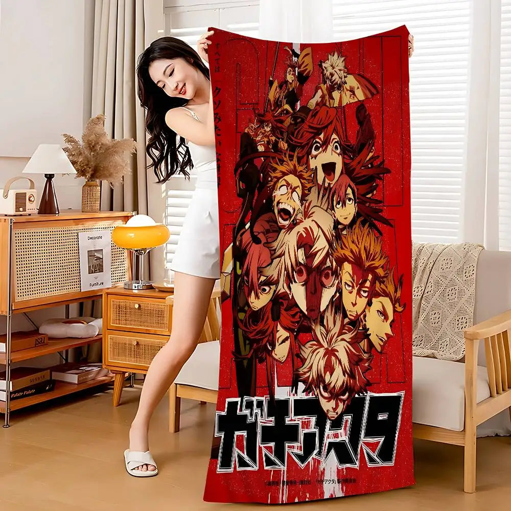 Gachiakuta Rudo and Full Character Cast Red Beach Towel