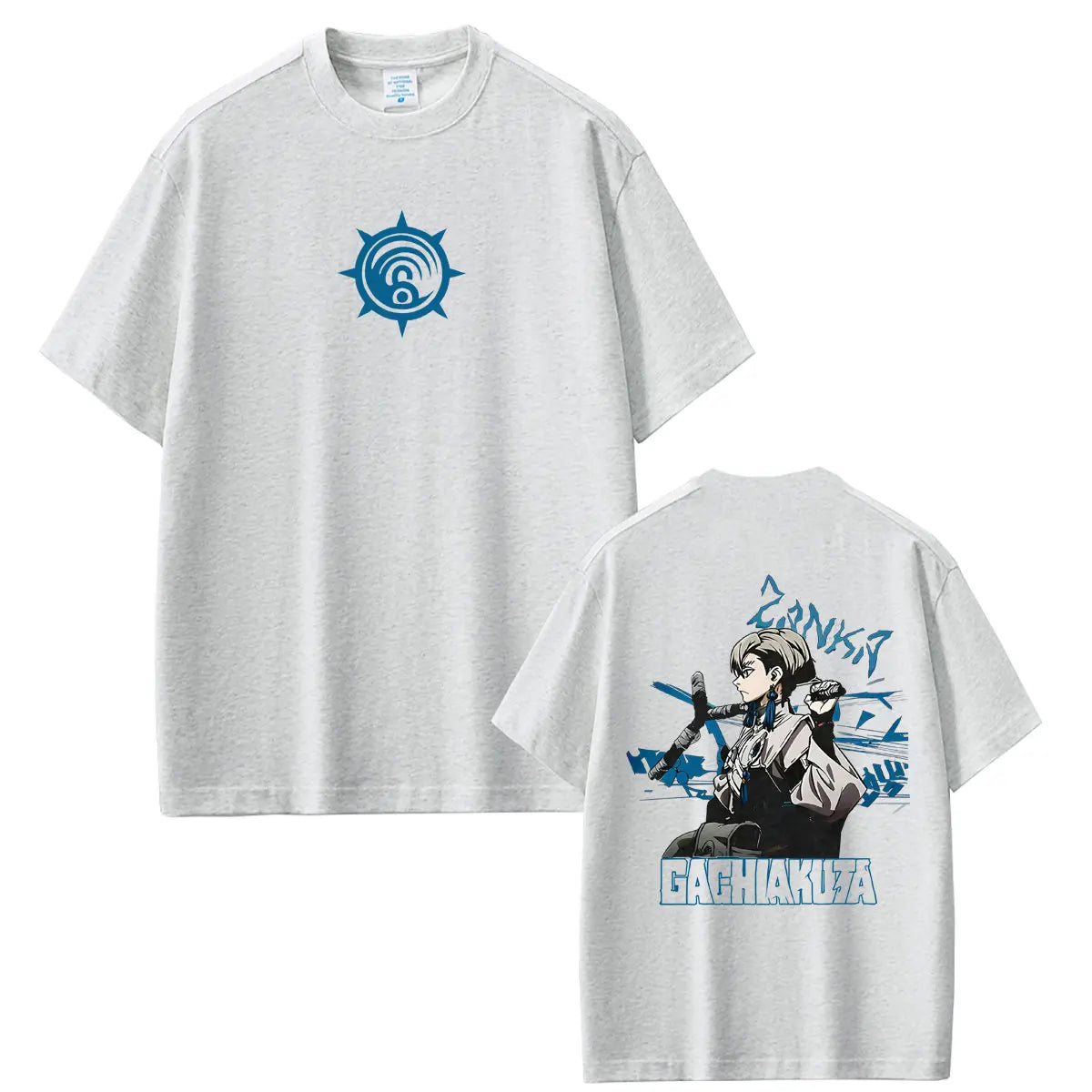 Gachiakuta Zanka Nijiku Lovely Assistaff Cleaner Gray T-Shirt