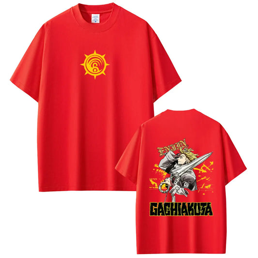 Gachiakuta Enjin Umbreaker Cleaner Red T-Shirt