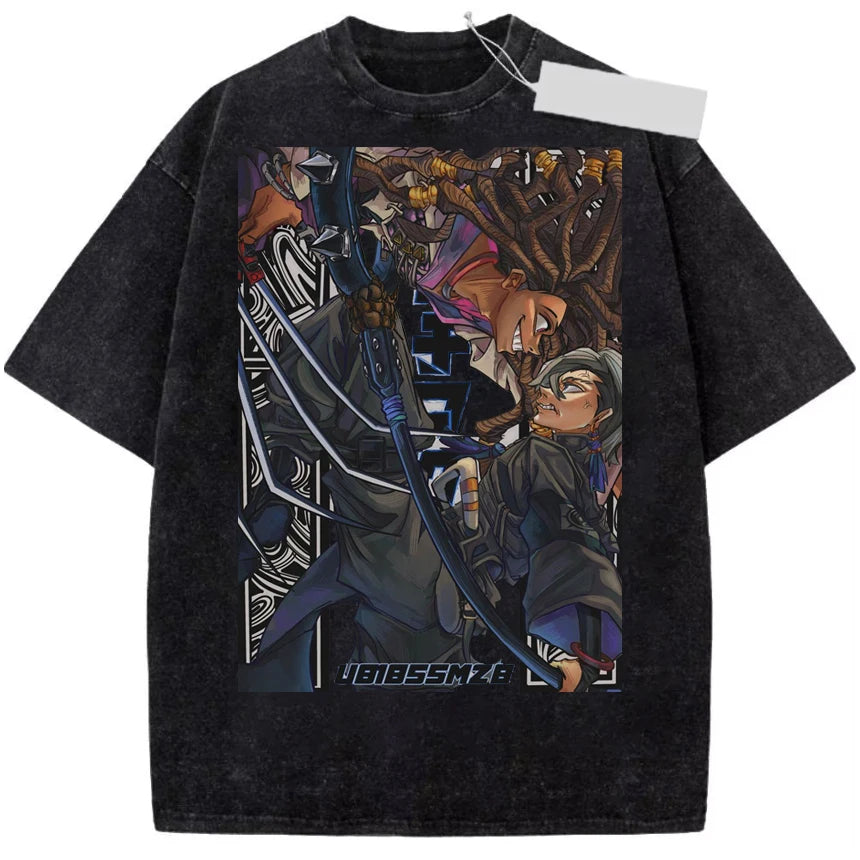Gachiakuta Jabber Wonger vs Zanka Nijiku Black Black T-Shirt