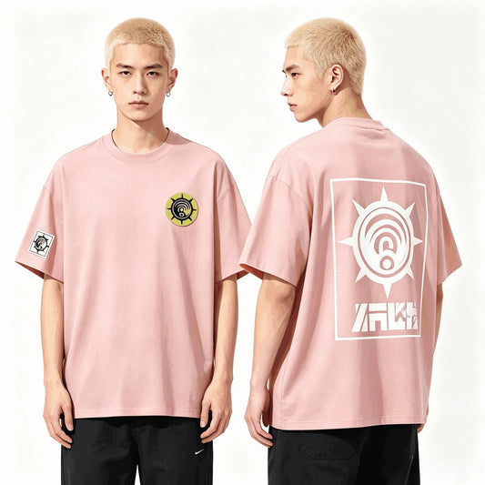 Gachiakuta Cleaner Emblem Pink Oversized T-Shirt