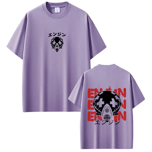Anime Gachiakuta Enjin "エンジン" Purple T-Shirt
