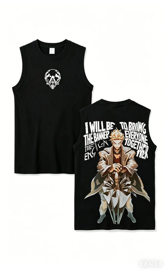 Gachiakuta Enjin Sleeveless Black Tank Top