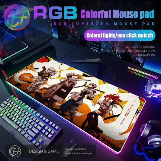 Gachiakuta RGB Gaming Mouse Pad XXL – Rudo, Enjin, Zanka & Smiley Anime Desk Mat