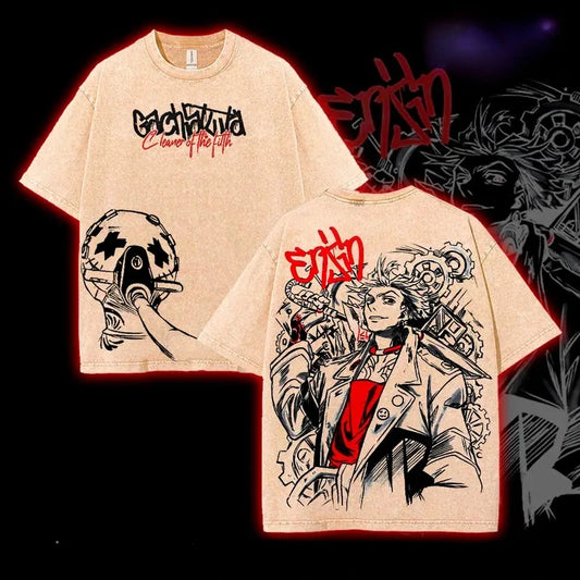 Gachiakuta Enjin Cleaner of the Filth Brown T-Shirt
