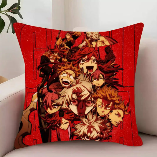 Gachiakuta Red Collage Anime Throw Pillow