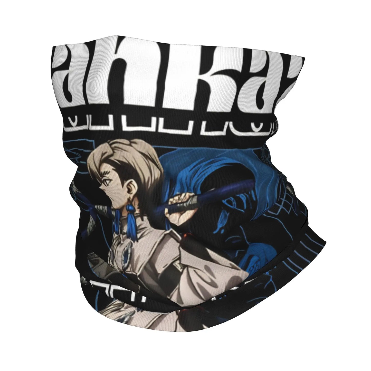 Gachiakuta Zanka Nijiku Blue Shadow Black Neck Gaiter