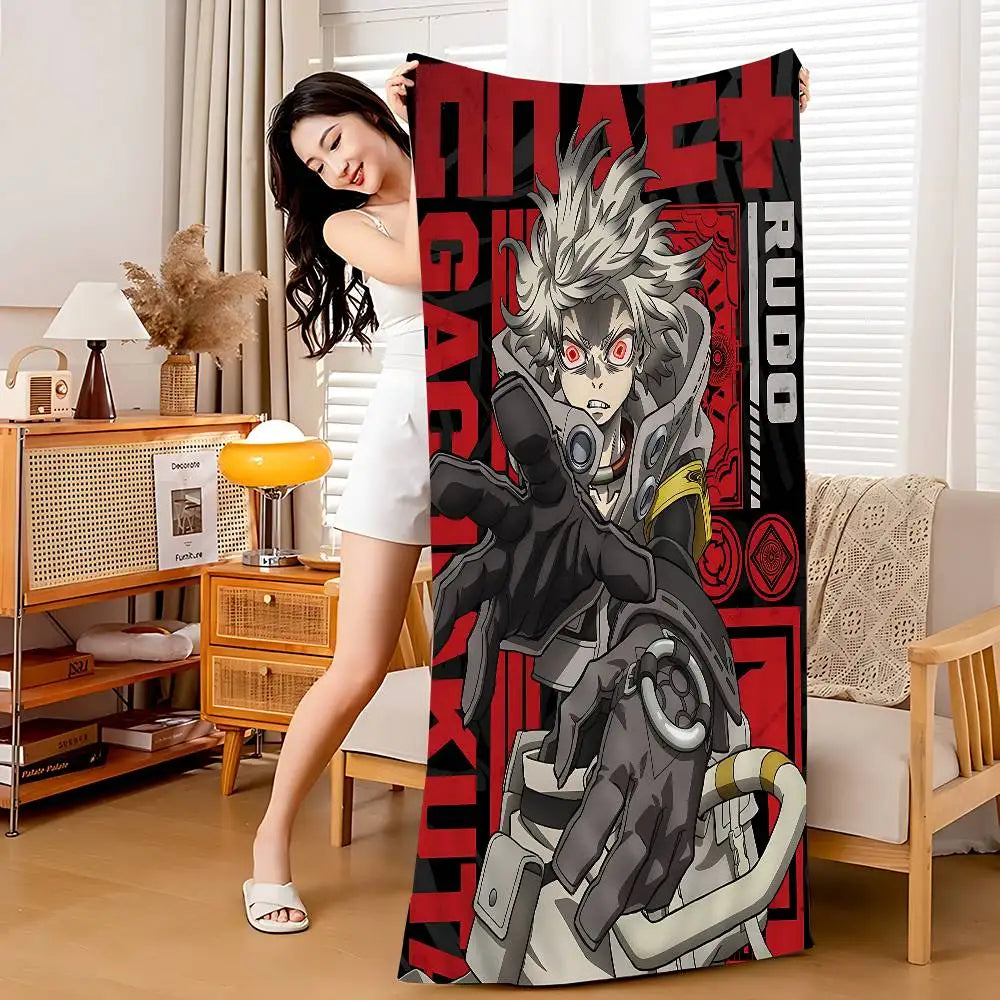 Gachiakuta Rudo 3R Glove Red Character Beach Towel