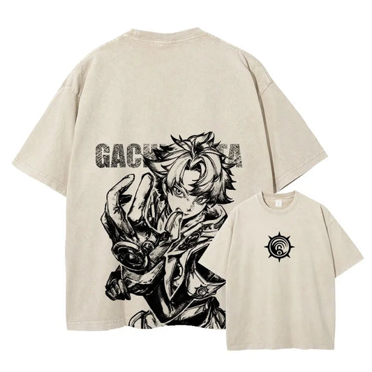 Gachiakuta Anime Rudo Surebrec Beige T-Shirt