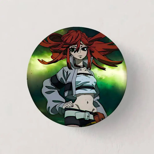 Gachiakuta Riyo Button Pin – Bold and Fearless Anime