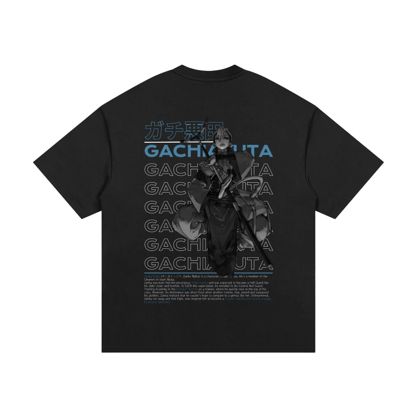Gachiakuta Zanka Nijiku Black T-Shirt