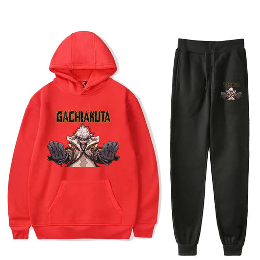 Gachiakuta Rudo Surebrec Tracksuit – Red Anime Hoodie & Jogger Set