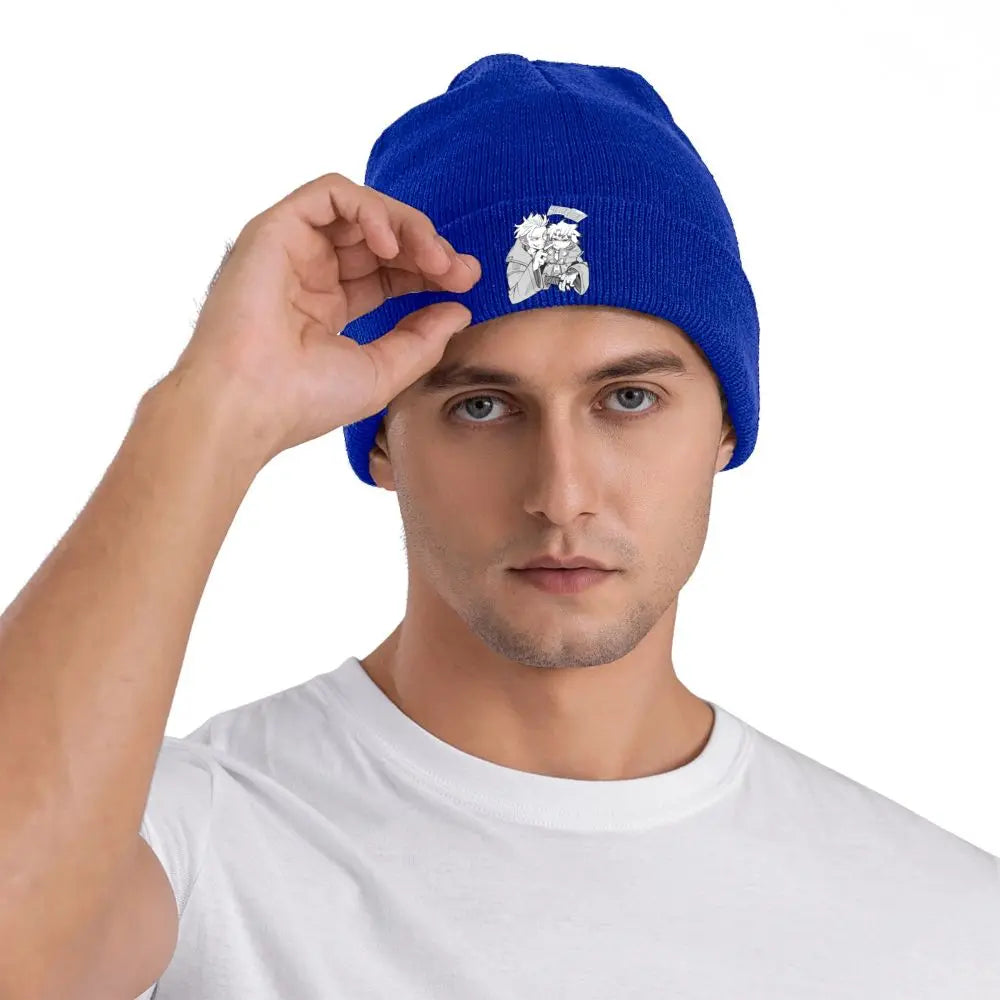 Gachiakuta Blue Beanie Featuring Rudo and Enjin
