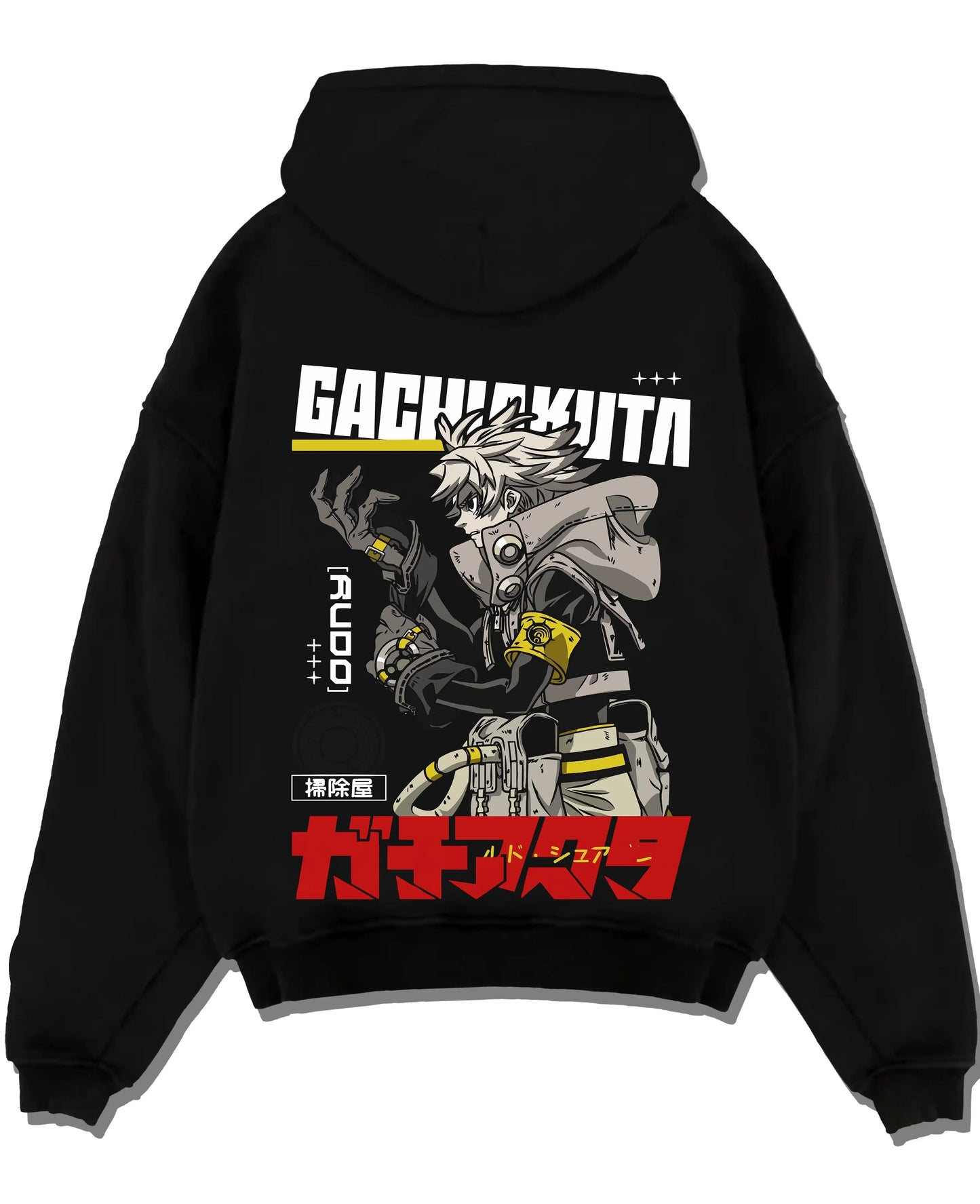 Gachiakuta Rudo Surebrec Techwear Profile Black Hoodie
