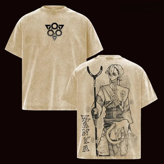 Gachiakuta Nijiku Zanka Brown Graphic T-Shirt