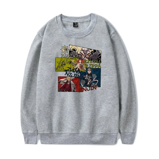 Gachiakuta Character Panel Sweatshirt – Gray
