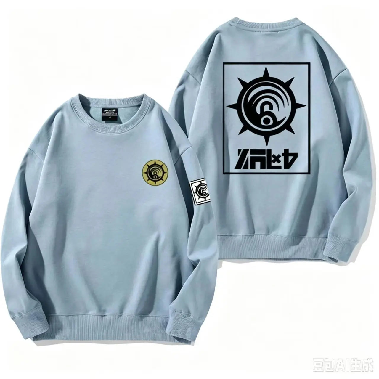 Gachiakuta Cleaners Logo Sky Blue Sweatshirt