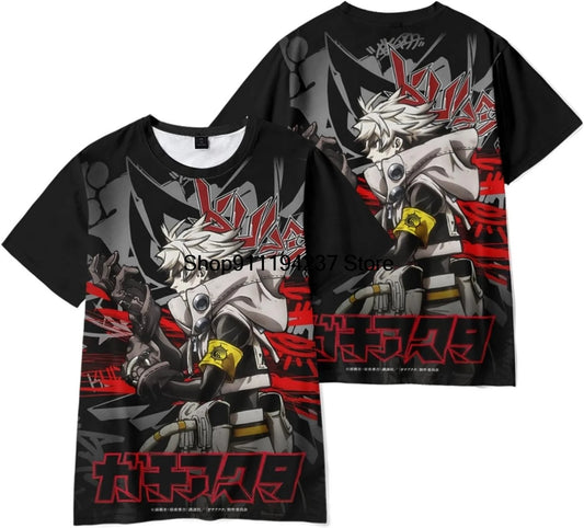 Gachiakuta Rudo Streetwear T-Shirt – Black & Red Graffiti