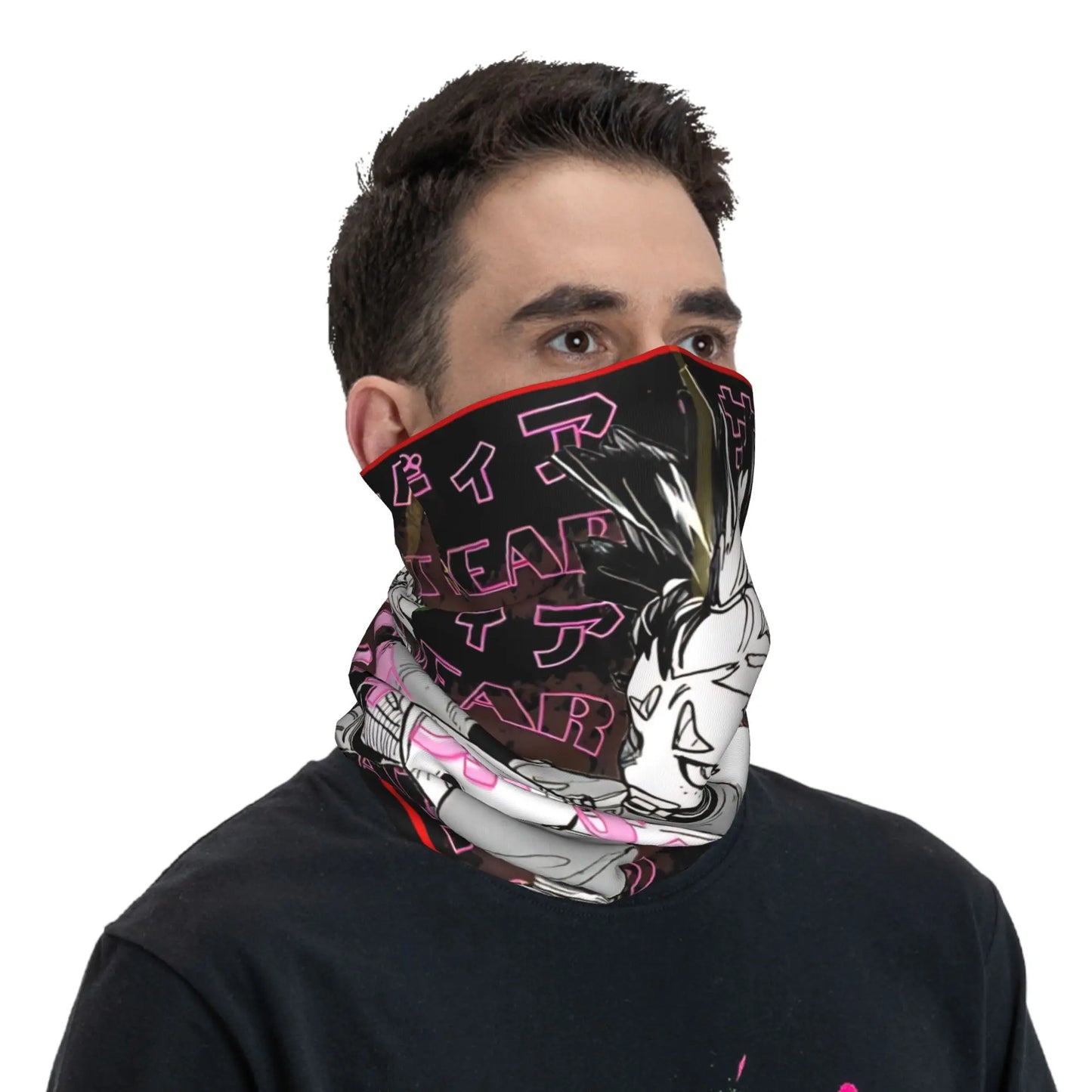 Gachiakuta Rudo Surebrec Rage Red Black Neck Gaiter