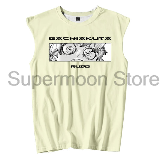 Gachiakuta "Crazy" Rudo Beige Tank Top