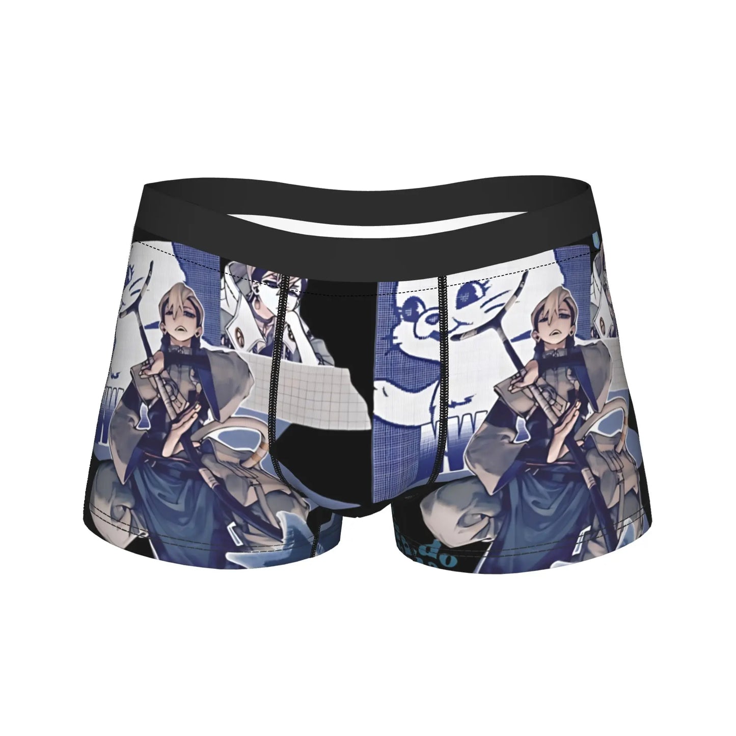 Gachiakuta Zanka Nijiku Blue Panel Black Boxer Briefs