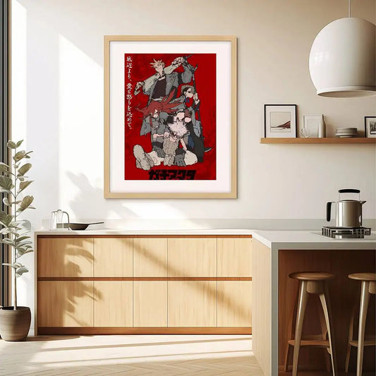 Gachiakuta Anime Poster – Red Team Edition (Rudo, Enjin, Zanka & More)