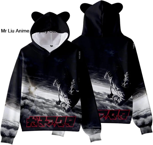 Gachiakuta Rudo Falling Hoodie – Bear Ear (Black)