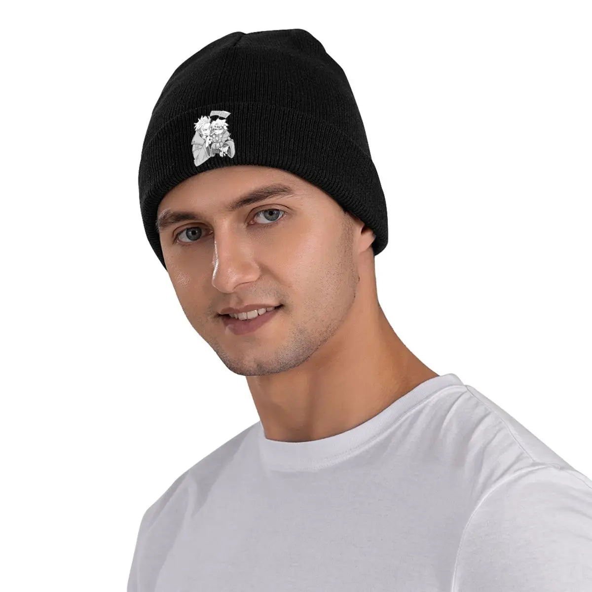 Gachiakuta Black Beanie Featuring Rudo and Enjin