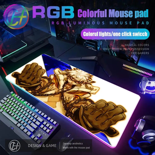 Gachiakuta RGB Gaming Mouse Pad XXL – Rudo Chains Anime Desk Mat