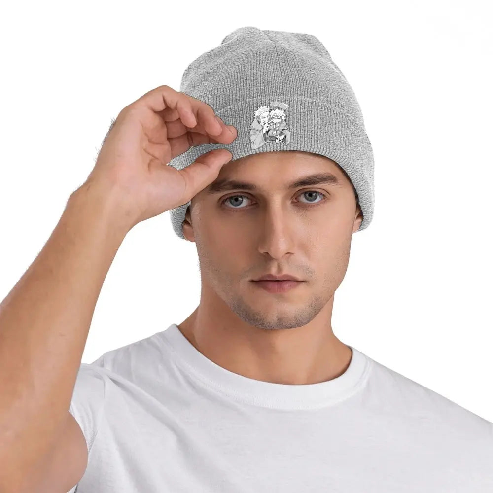 Gachiakuta Gray Beanie Featuring Rudo and Enjin