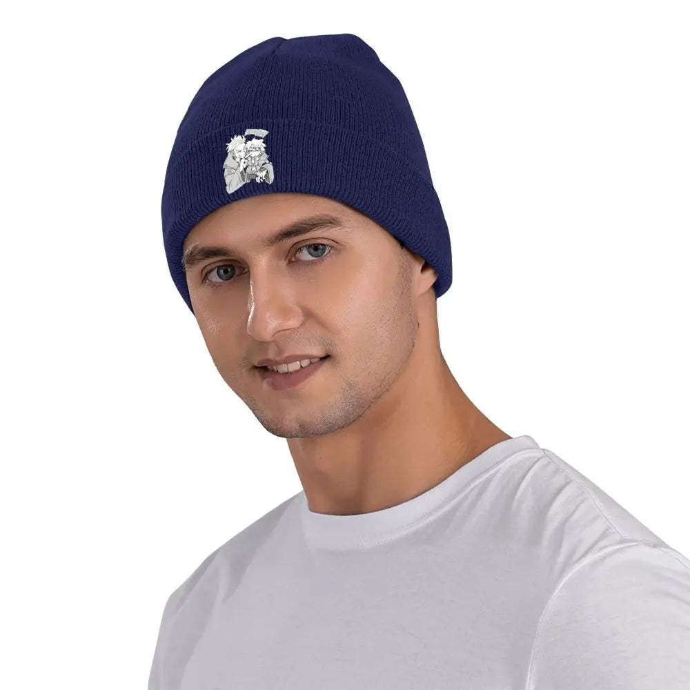 Gachiakuta Navy Blue Beanie Featuring Rudo and Enjin