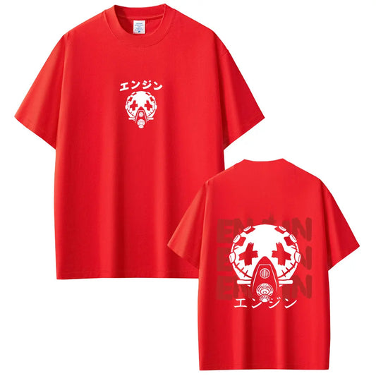 Anime Gachiakuta Enjin "エンジン" Red T-Shirt