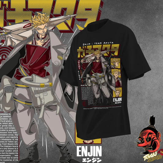Anime Gachiakuta Enjin Black T-Shirt – Team Akuta