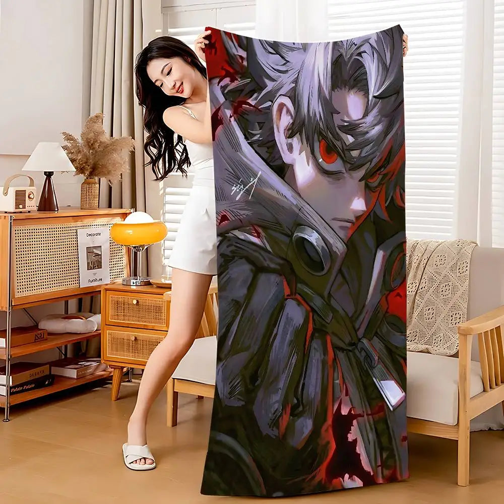 Gachiakuta Rudo Surebrec Red Eyes Character Beach Towel