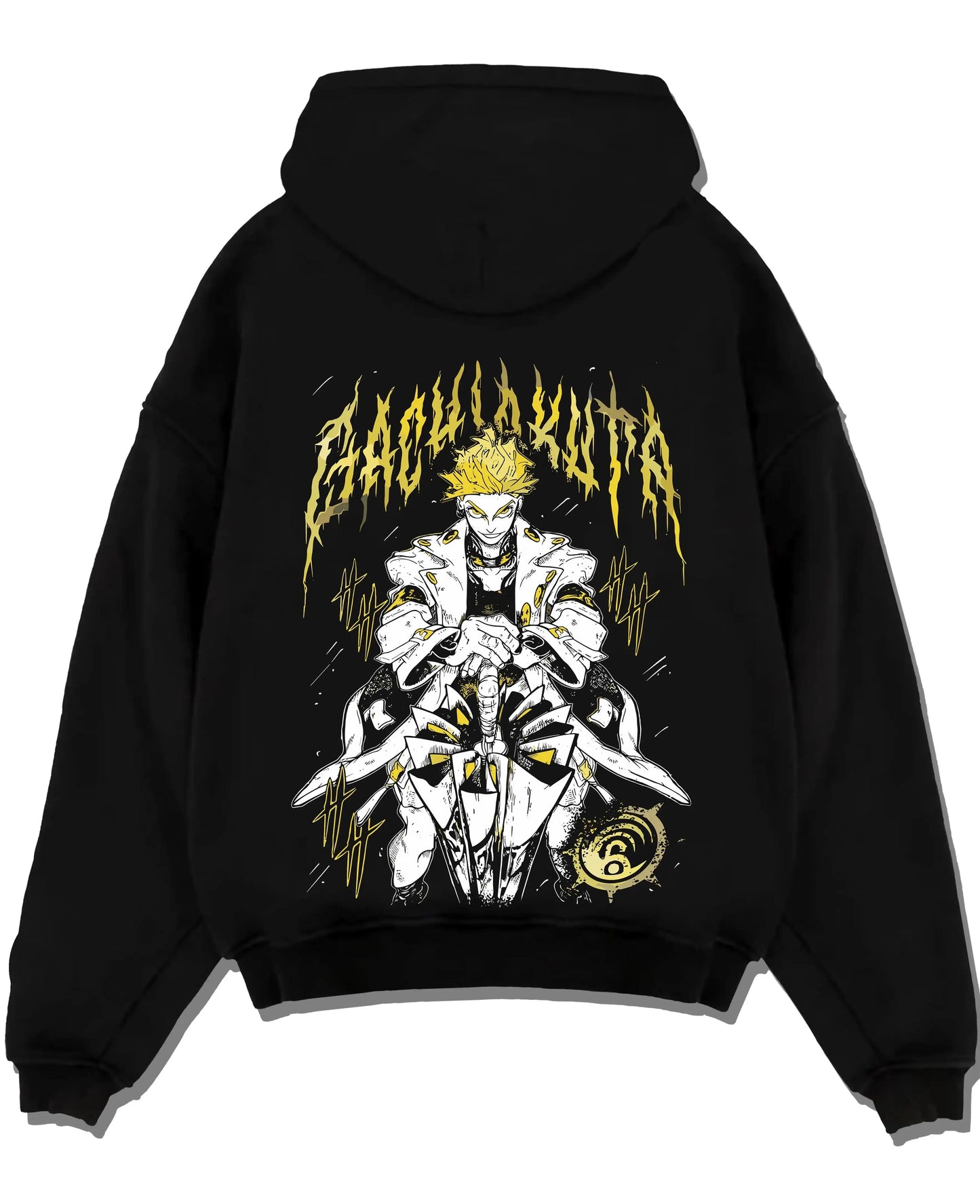 Gachiakuta Enjin Yellow-Shock Black Hoodie – Fierce Manga