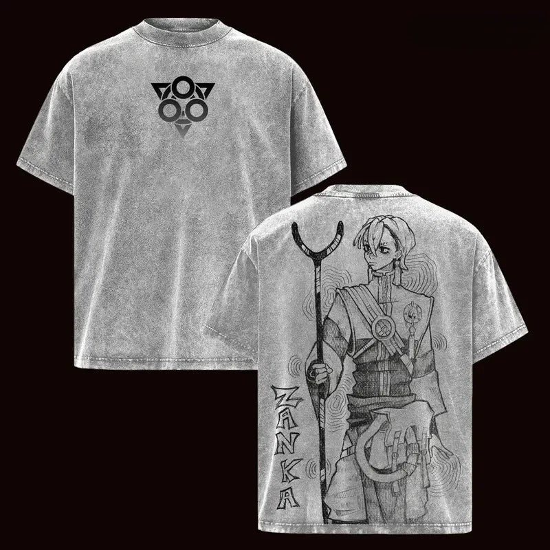 Gachiakuta Nijiku Zanka Gray Graphic T-Shirt – Gachiakuta Merch