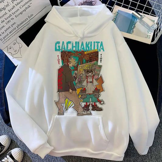 Gachiakuta Rudo “Street Clash” White Hoodie