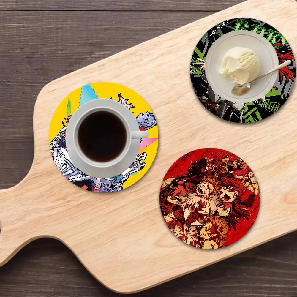 Gachiakuta Jabber Wonger Wooden Drink Coaster Anti Slip