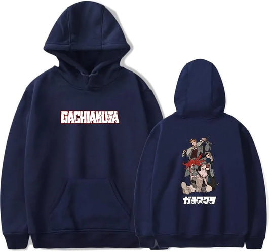 Gachiakuta Navy Blue Hoodie – Rudo & The Cleaners Crew Back