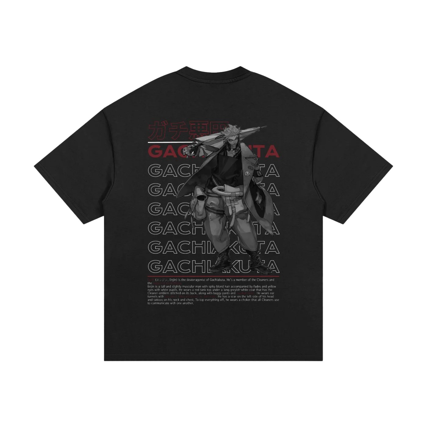 Gachiakuta Enjin Black T-Shirt